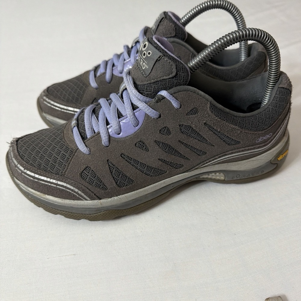 Abeo Aero Azaleh Vibram Orthotic Charcoal Lavender Womens Sneakers‎ Shoes Sz 7.5